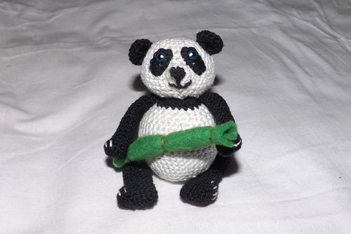 Вязаная игрушка панда своими руками