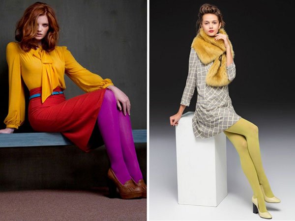 Как носить цветные колготки: 3 модных способа