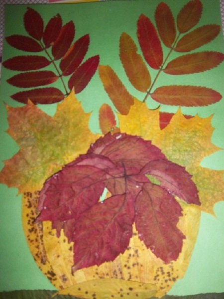 Картины из листьев и цветов своими руками для детского сада и школы