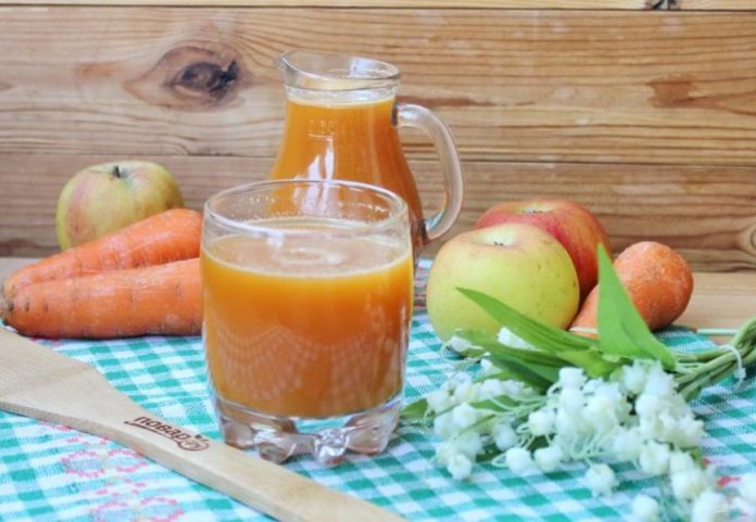 Польза свежевыжатого морковно-яблочного сока