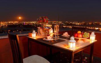 Романтический ужин на крыше