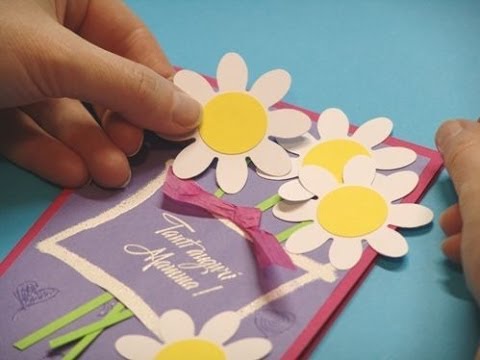 Как сделать открытку для мамы своими руками