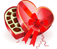 Американцы дарят друг другу шоколадные конфеты в коробках сердечком