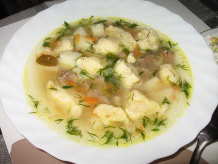 суп с клецками рецепт видео